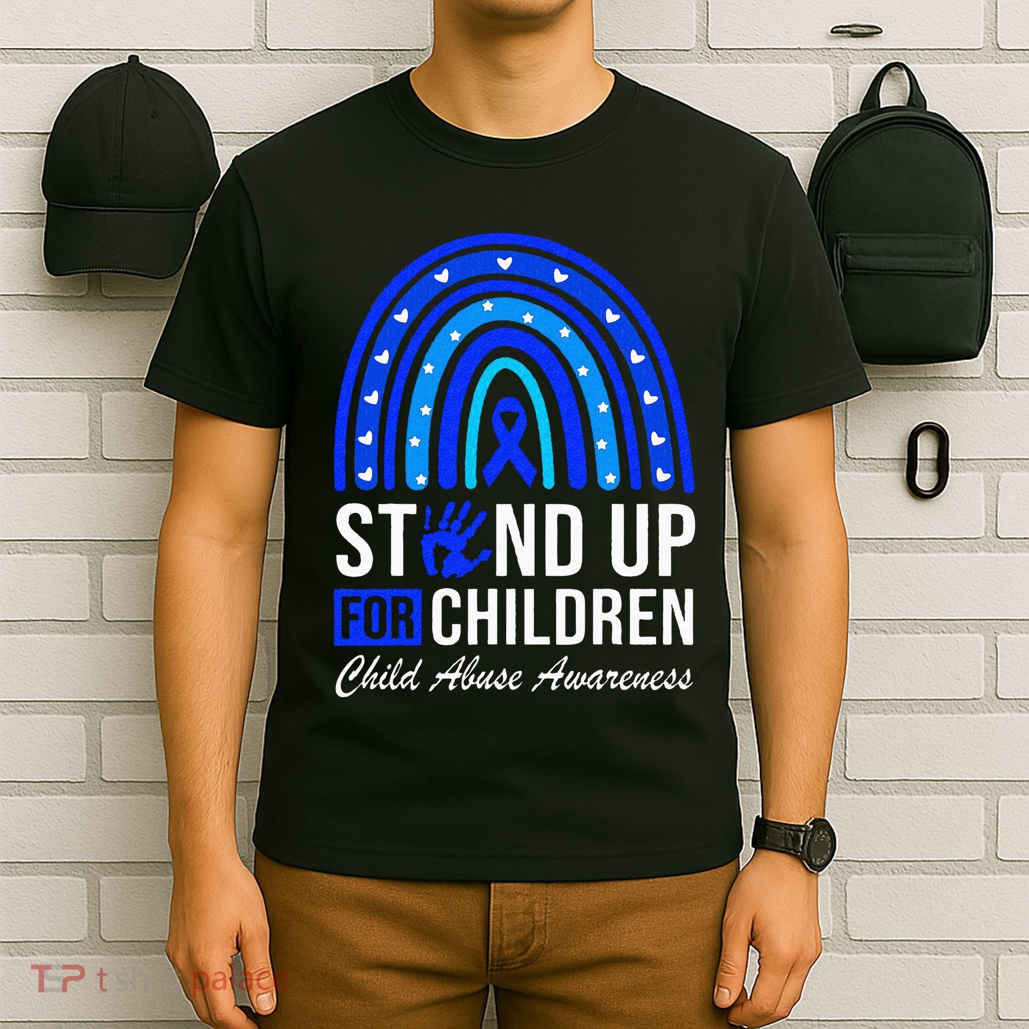 Stand Up For Children Stop Child Abuse Prevention Awareness T-Shirt