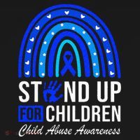 Stand Up For Children Stop Child Abuse Prevention Awareness Women's Hoodie thumb 2
