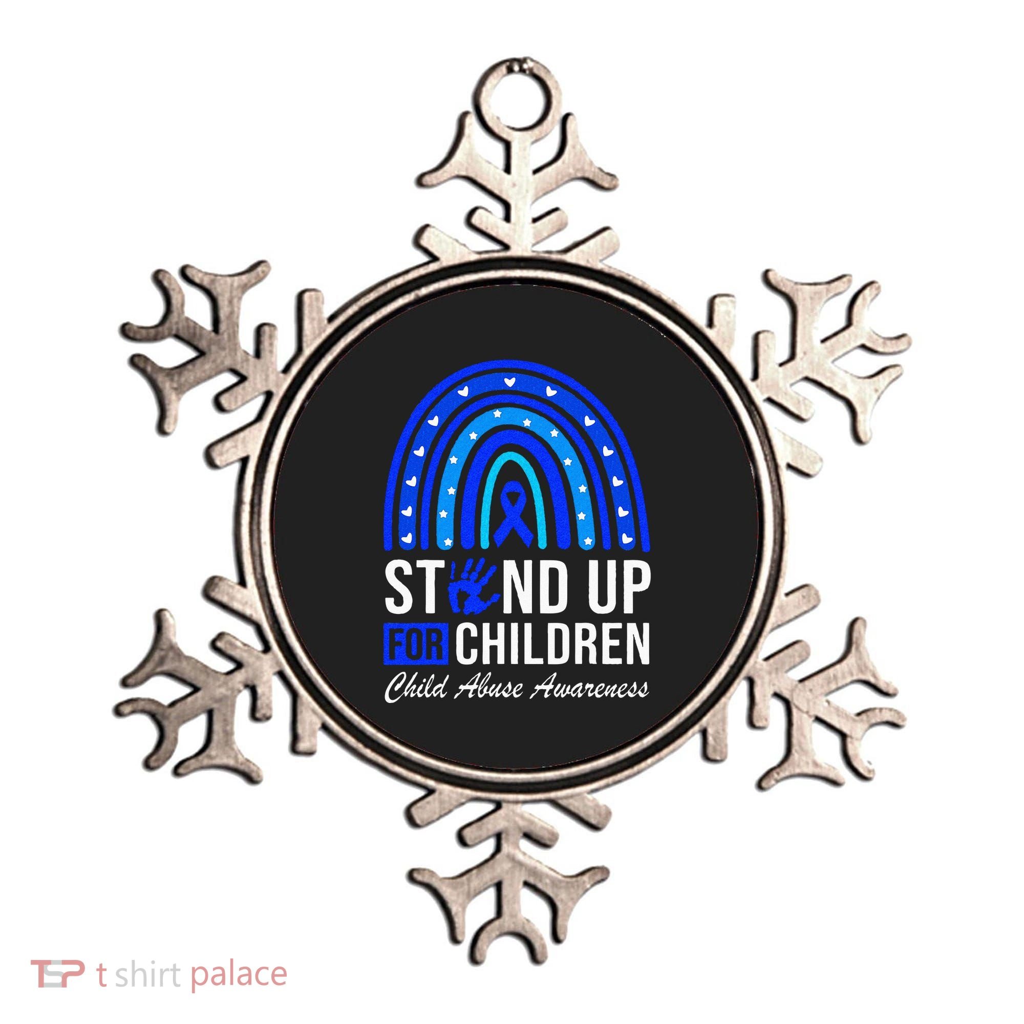 Stand Up For Children Stop Child Abuse Prevention Awareness Ornament