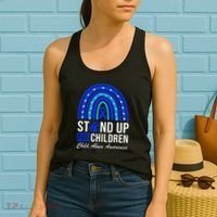 Stand Up For Children Stop Child Abuse Prevention Awareness Women's Tank Top thumb 2