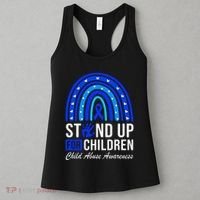 Stand Up For Children Stop Child Abuse Prevention Awareness Women's Tank Top thumb 3