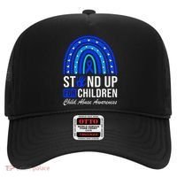 Stand Up For Children Stop Child Abuse Prevention Awareness Hat thumb 0