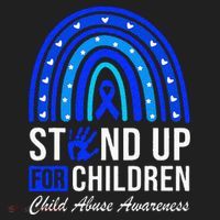 Stand Up For Children Stop Child Abuse Prevention Awareness Hat thumb 2