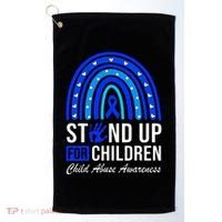 Stand Up For Children Stop Child Abuse Prevention Awareness Golf Towel thumb 0