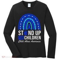 Stand Up For Children Stop Child Abuse Prevention Awareness Women's Long Sleeve Shirt thumb 0