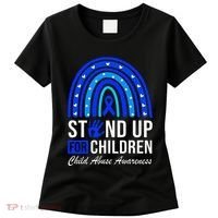 Stand Up For Children Stop Child Abuse Prevention Awareness Women's T-Shirt thumb 0