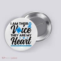 Stand Up For Children Boho Rainbow Child Abuse Awareness Button thumb 0