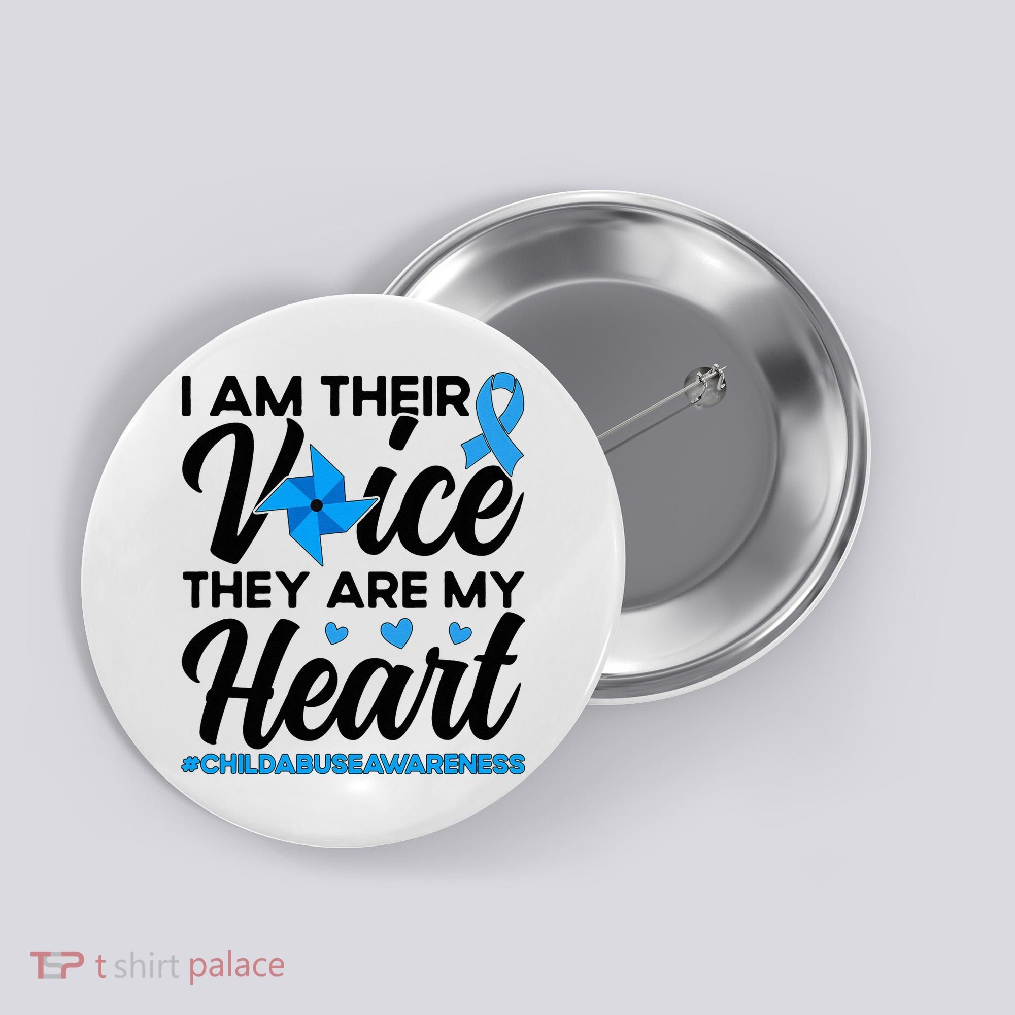 Stand Up For Children Boho Rainbow Child Abuse Awareness Button