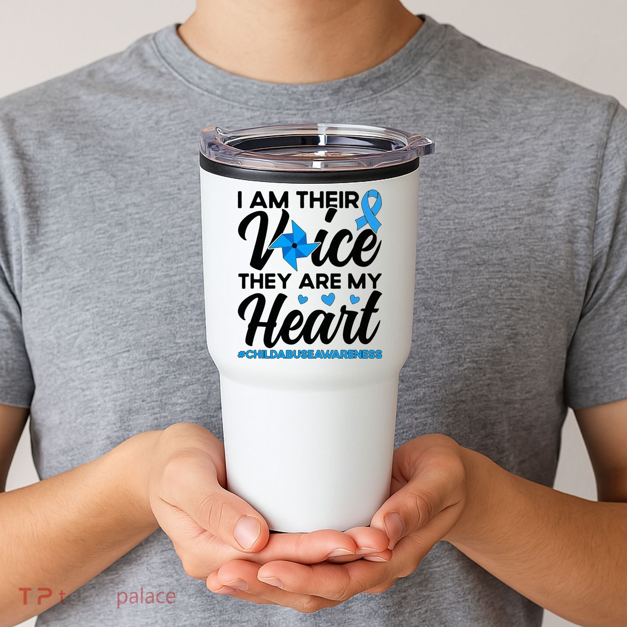 Stand Up For Children Boho Rainbow Child Abuse Awareness Tumbler