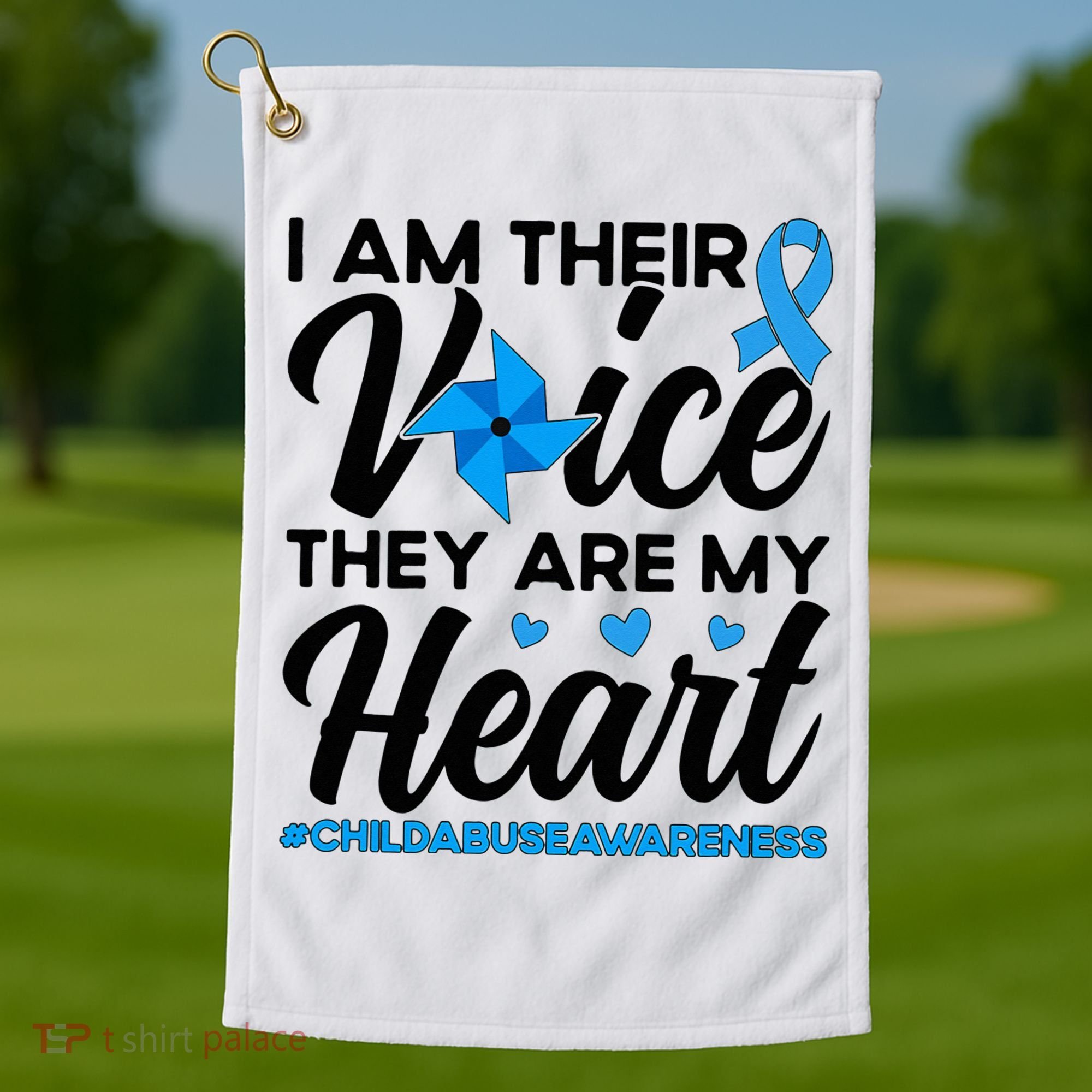 Stand Up For Children Boho Rainbow Child Abuse Awareness Golf Towel