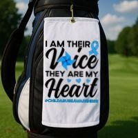 Stand Up For Children Boho Rainbow Child Abuse Awareness Golf Towel thumb 2