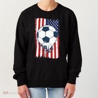 Soccer USA Flag, Soccer Ball Graphic Women's Sweatshirt thumb 0