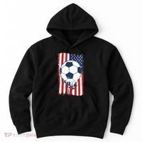 Soccer USA Flag, Soccer Ball Graphic Hoodie thumb 0