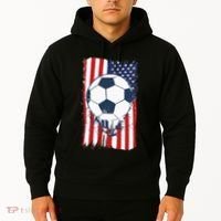 Soccer USA Flag, Soccer Ball Graphic Hoodie thumb 2