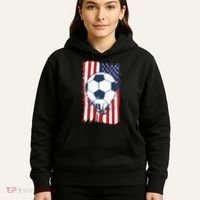 Soccer USA Flag, Soccer Ball Graphic Hoodie thumb 5