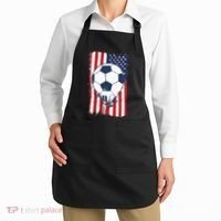 Soccer USA Flag, Soccer Ball Graphic Apron thumb 2