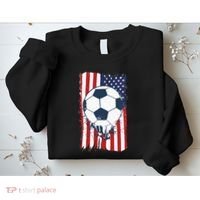 Soccer USA Flag, Soccer Ball Graphic Sweatshirt thumb 2
