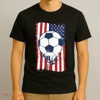 Soccer USA Flag, Soccer Ball Graphic T-Shirt thumb 3