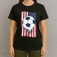 Soccer USA Flag, Soccer Ball Graphic T-Shirt thumb 4