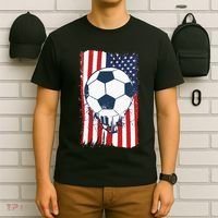 Soccer USA Flag, Soccer Ball Graphic T-Shirt thumb 6