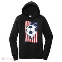 Soccer USA Flag, Soccer Ball Graphic Women's Hoodie thumb 0