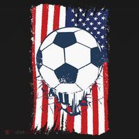 Soccer USA Flag, Soccer Ball Graphic Women's Hoodie thumb 2