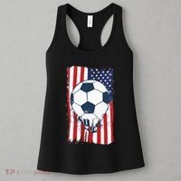 Soccer USA Flag, Soccer Ball Graphic Women's Tank Top thumb 3