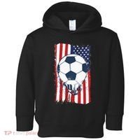 Soccer USA Flag, Soccer Ball Graphic Toddler Hoodie thumb 0