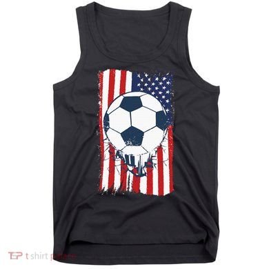 Soccer USA Flag, Soccer Ball Graphic Tank Top