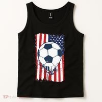 Soccer USA Flag, Soccer Ball Graphic Tank Top thumb 2
