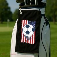 Soccer USA Flag, Soccer Ball Graphic Golf Towel thumb 2