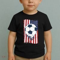 Soccer USA Flag, Soccer Ball Graphic Toddler T-Shirt thumb 2