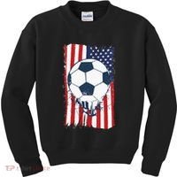 Soccer USA Flag, Soccer Ball Graphic Kids Sweatshirt thumb 0