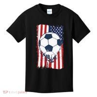 Soccer USA Flag, Soccer Ball Graphic Kids T-Shirt thumb 0