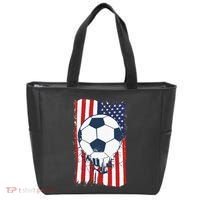 Soccer USA Flag, Soccer Ball Graphic Tote Bag thumb 0