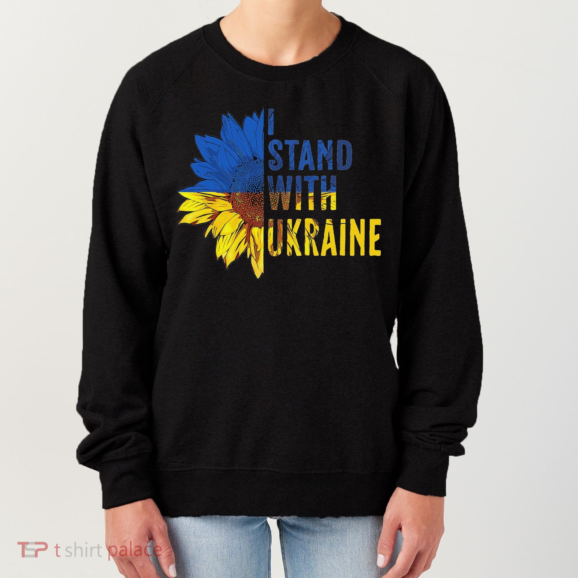 Sunflower Ukraine Flag I Stand With Ukraine Women's Sweatshirt
