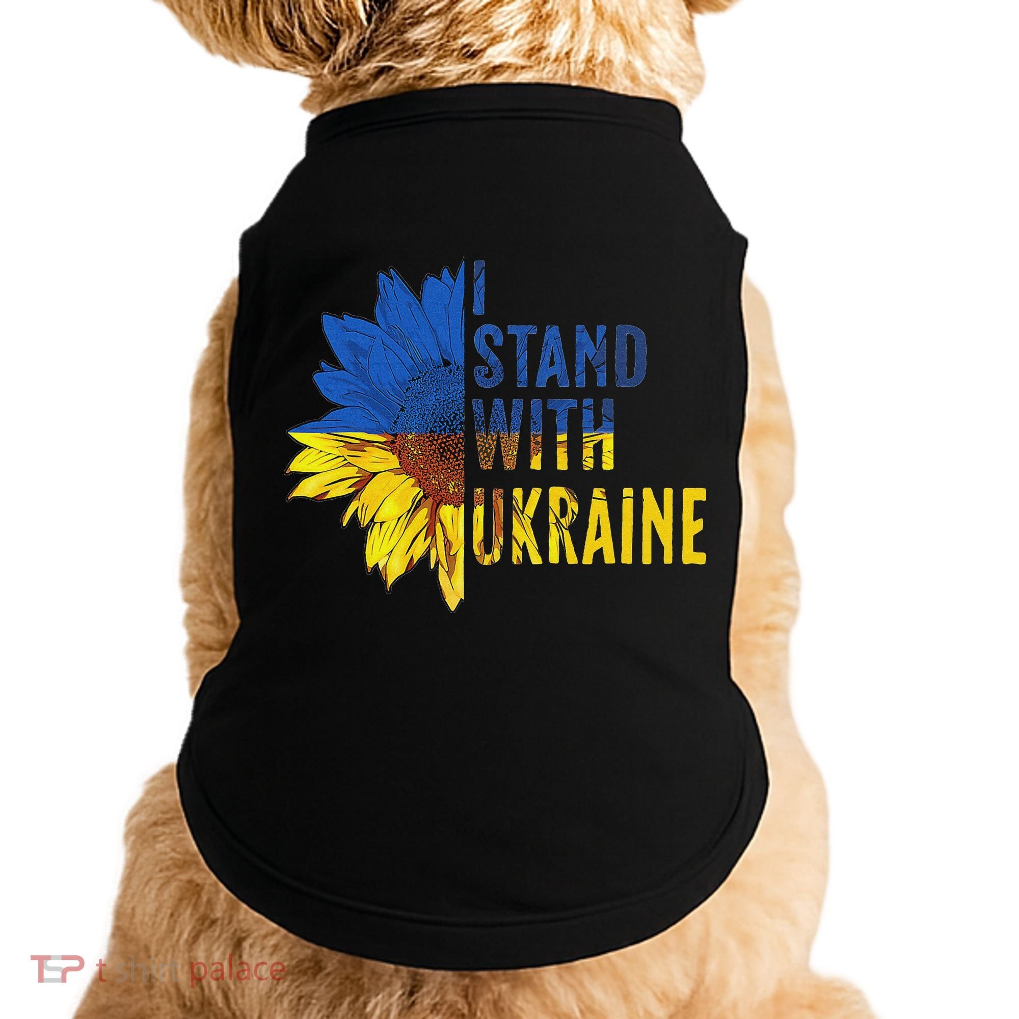 Sunflower Ukraine Flag I Stand With Ukraine Doggie Tank