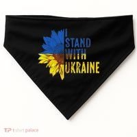 Sunflower Ukraine Flag I Stand With Ukraine USA-Made Doggie Bandana thumb 0