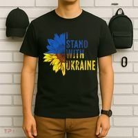 Sunflower Ukraine Flag I Stand With Ukraine T-Shirt thumb 6
