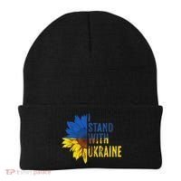 Sunflower Ukraine Flag I Stand With Ukraine Beanie thumb 0