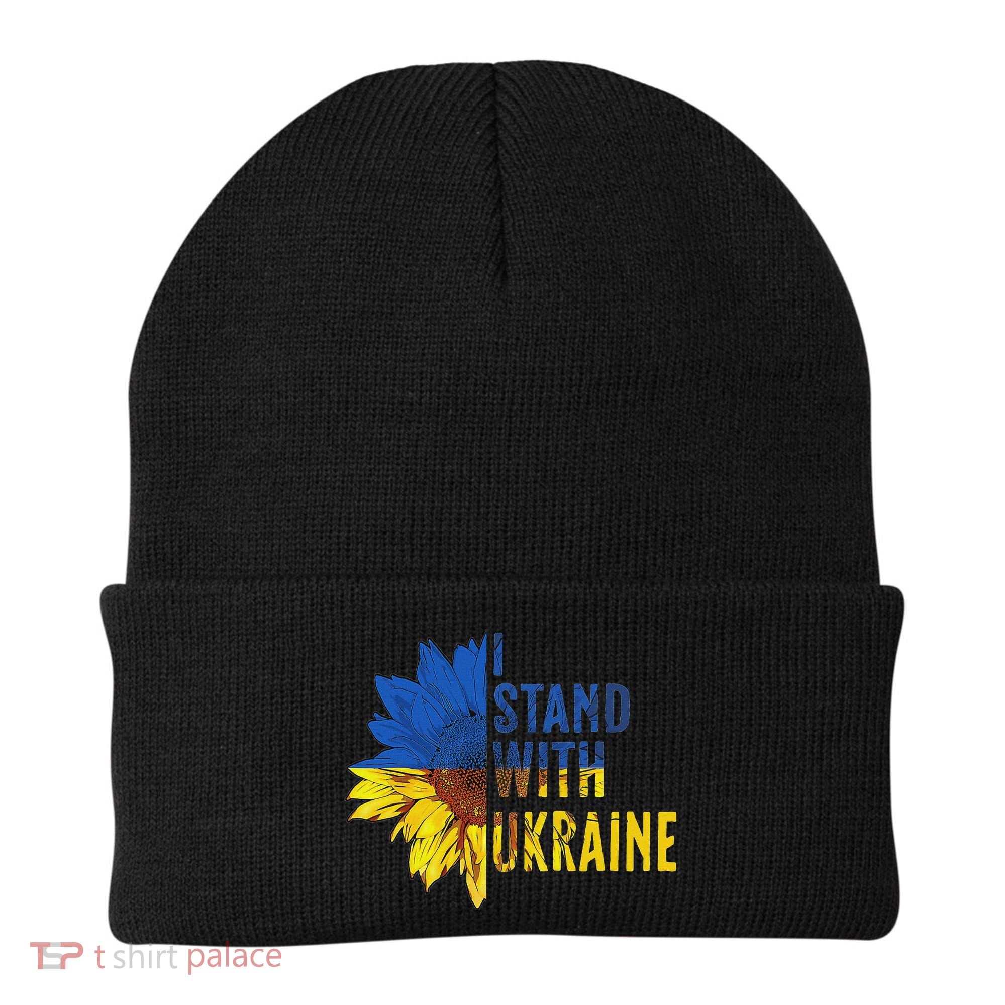 Sunflower Ukraine Flag I Stand With Ukraine Beanie