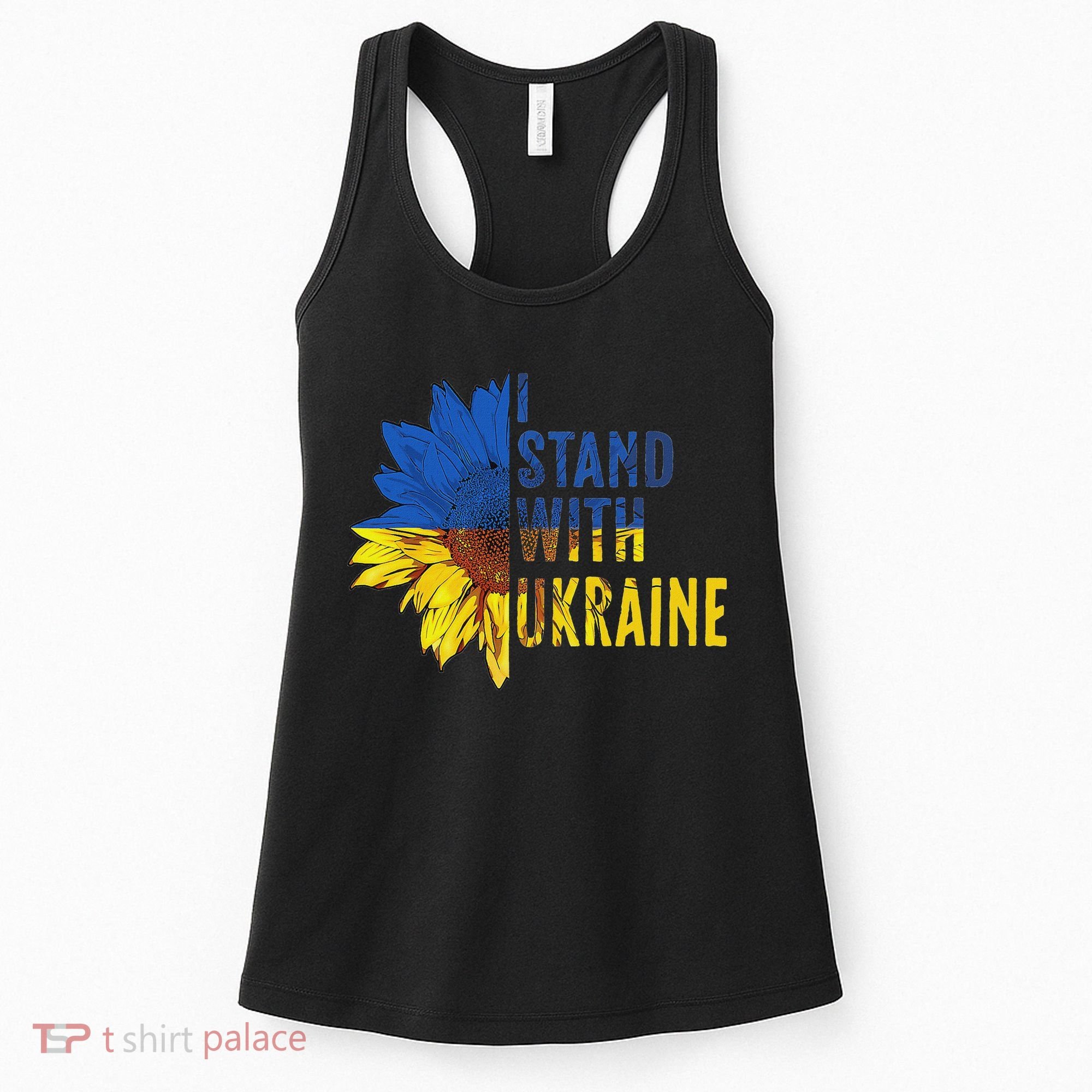 Sunflower Ukraine Flag I Stand With Ukraine Women's Tank Top