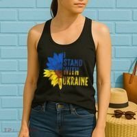 Sunflower Ukraine Flag I Stand With Ukraine Women's Tank Top thumb 2