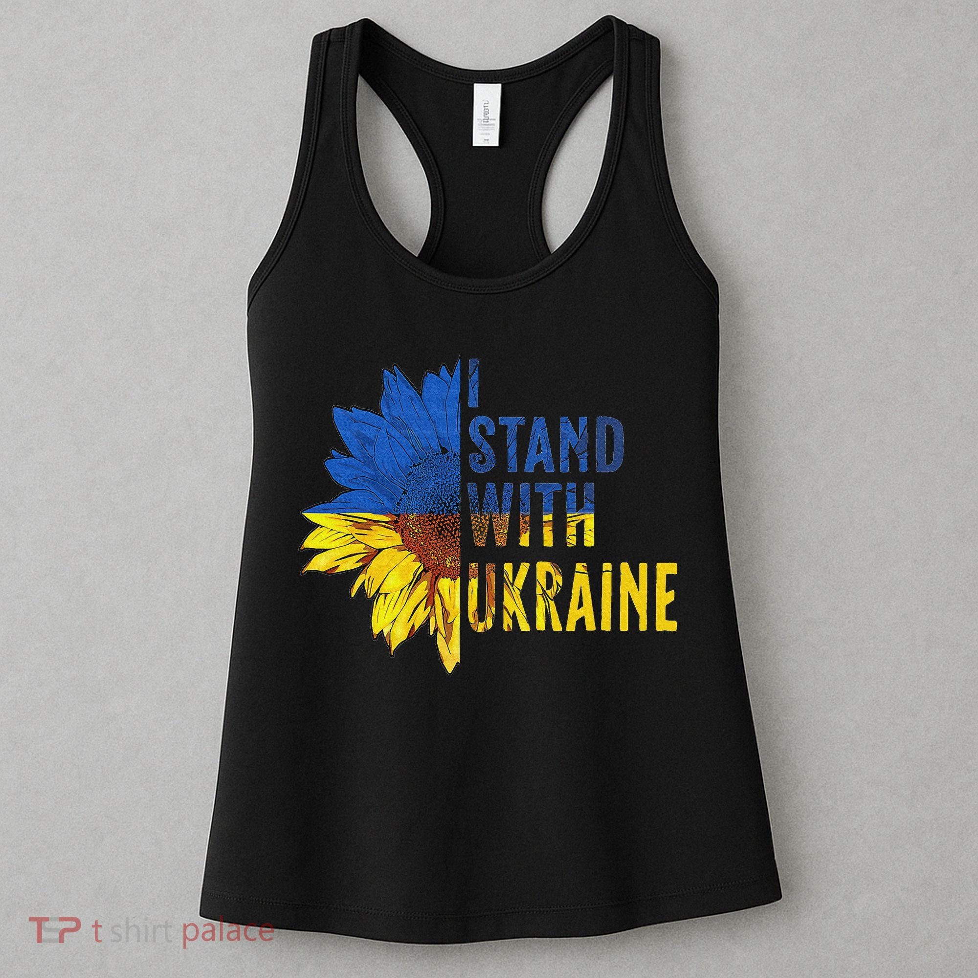 Sunflower Ukraine Flag I Stand With Ukraine Women's Tank Top