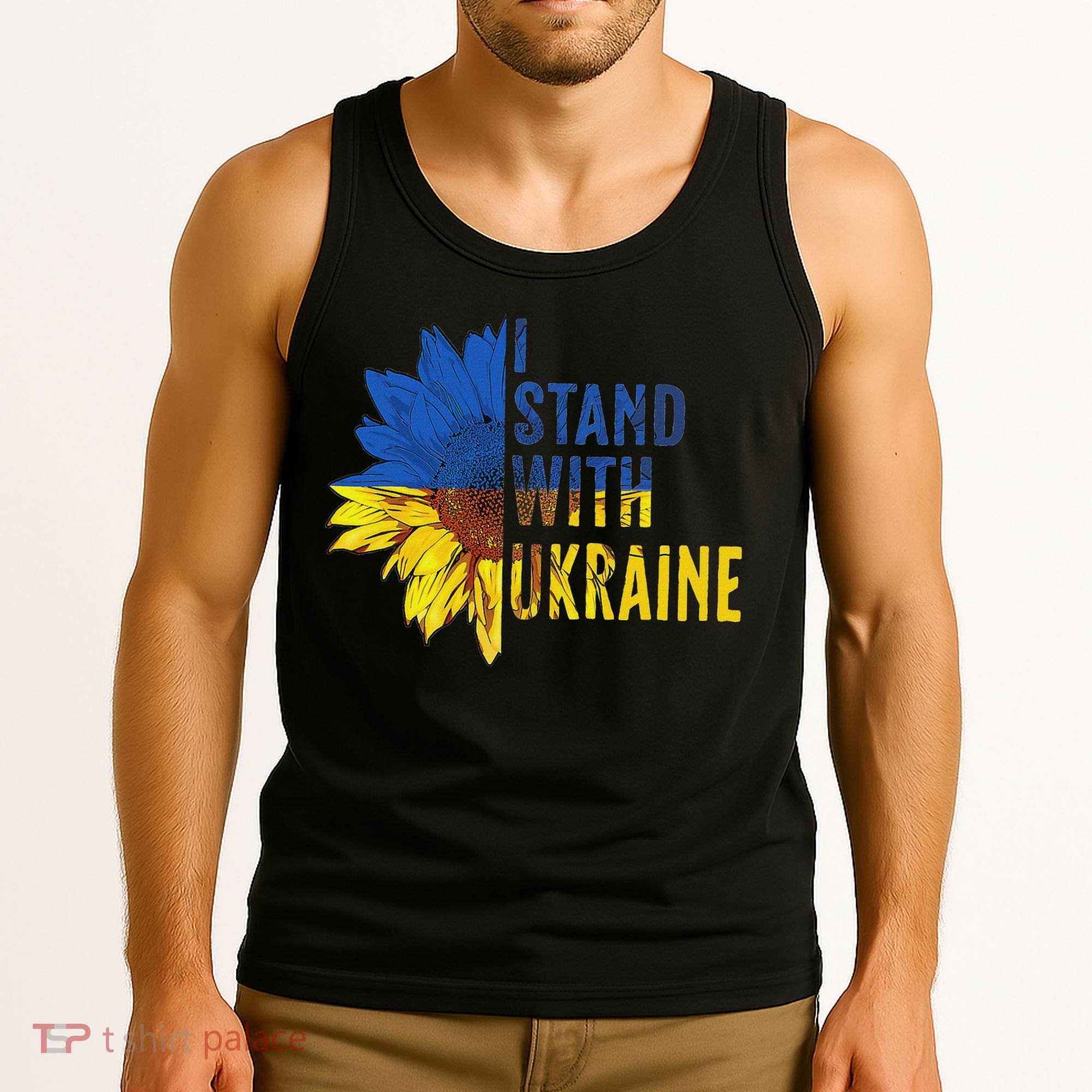 Sunflower Ukraine Flag I Stand With Ukraine Tank Top