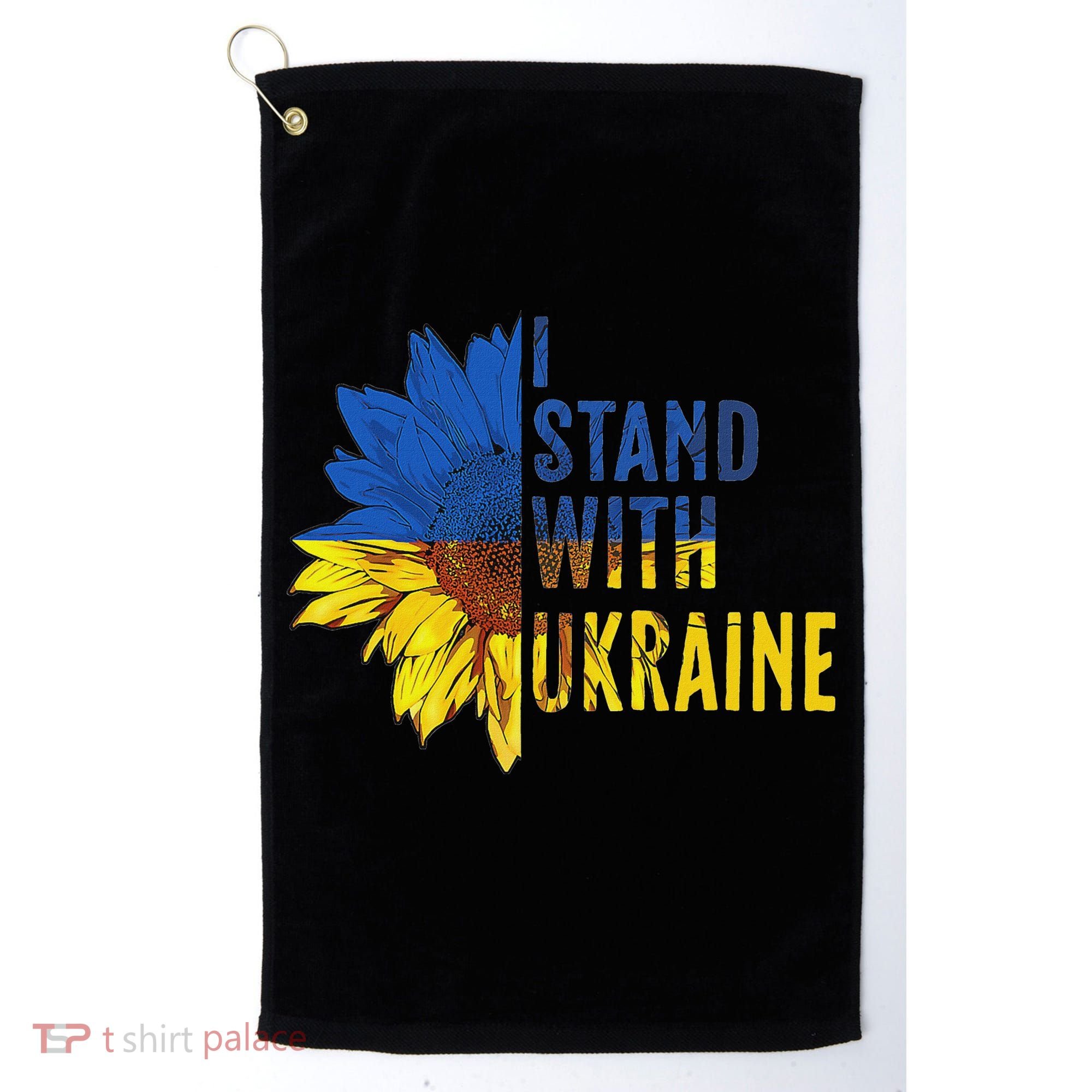 Sunflower Ukraine Flag I Stand With Ukraine Golf Towel