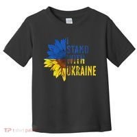 Sunflower Ukraine Flag I Stand With Ukraine Toddler T-Shirt thumb 0