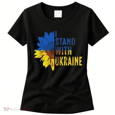 Sunflower Ukraine Flag I Stand With Ukraine Women's T-Shirt