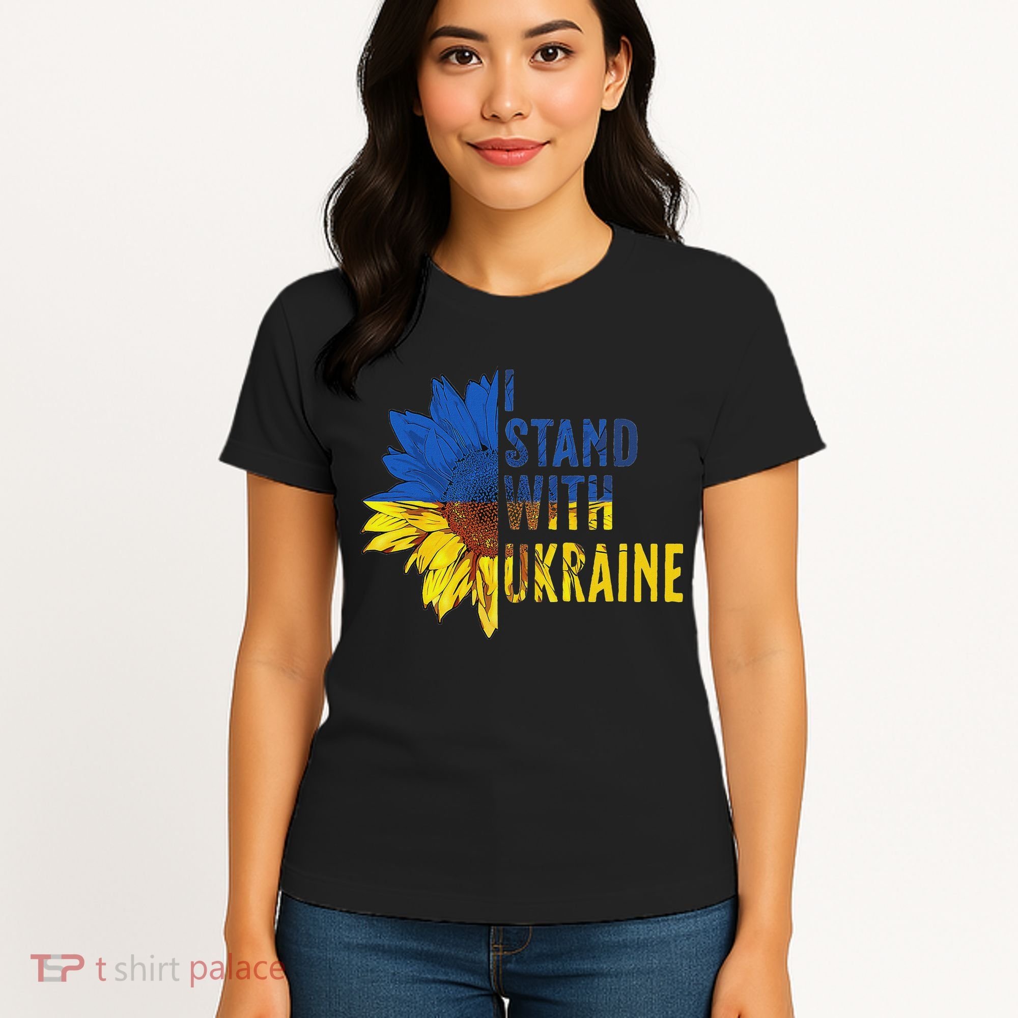 Sunflower Ukraine Flag I Stand With Ukraine Women's T-Shirt