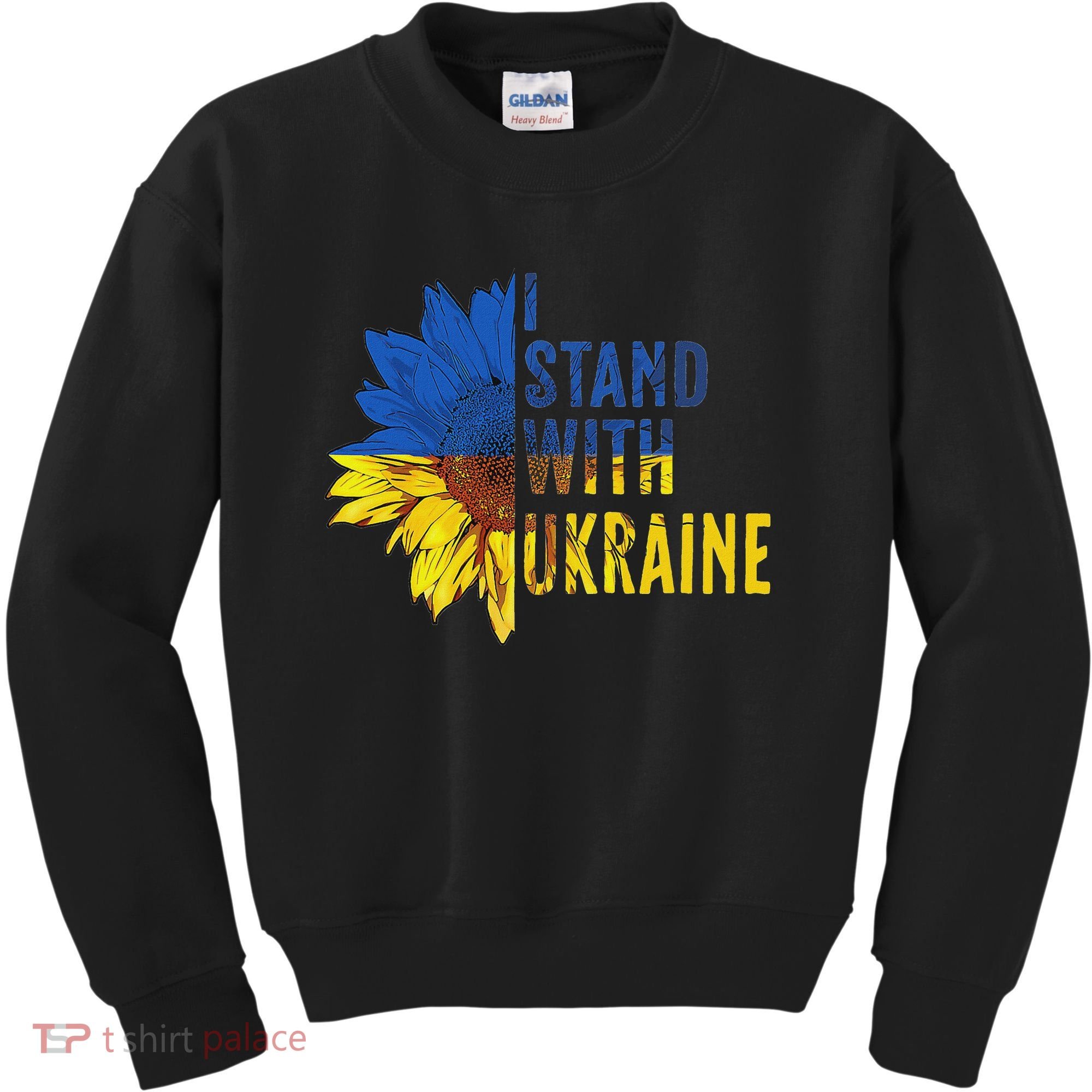 Sunflower Ukraine Flag I Stand With Ukraine Kids Sweatshirt